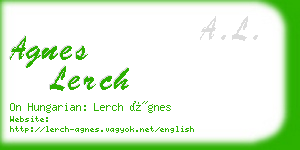 agnes lerch business card